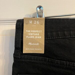 NWT! Madewell Black Perfect Vintage Flare Jeans